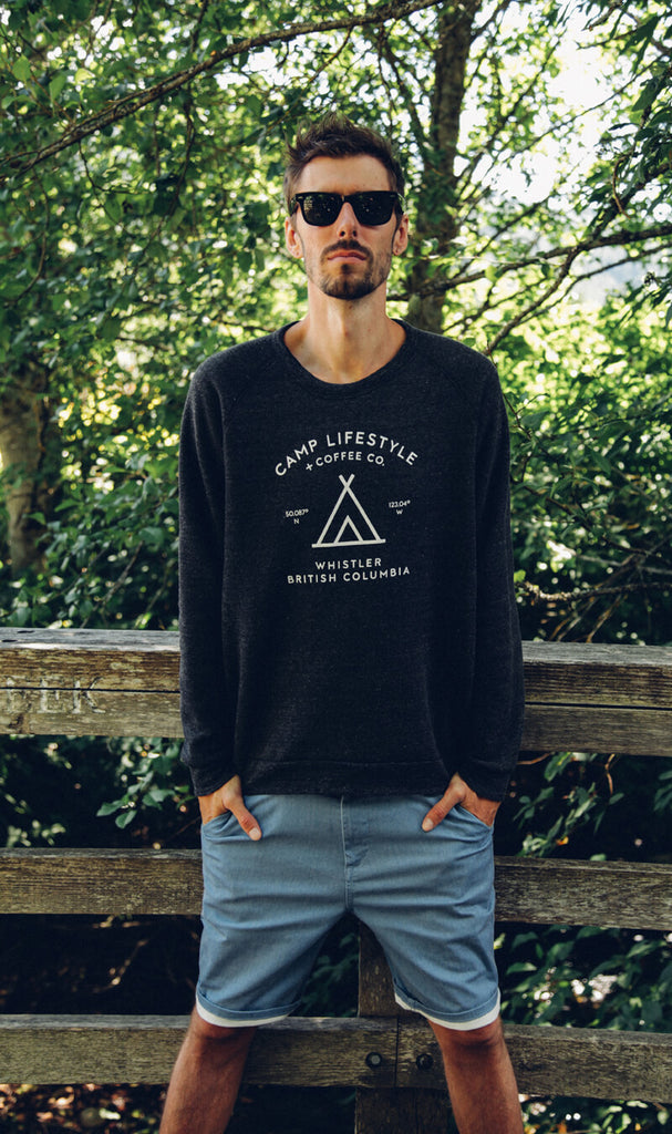 Men's Crewneck Sweater Dark Grey – Camp Lifestyle & Coffee